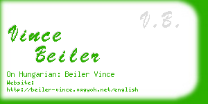 vince beiler business card
